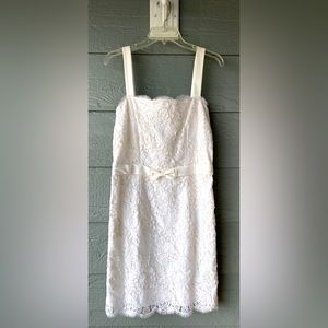 ❄️ NWT! Escada White Lace Overlay Dress Women's size 40 EU size 10 US